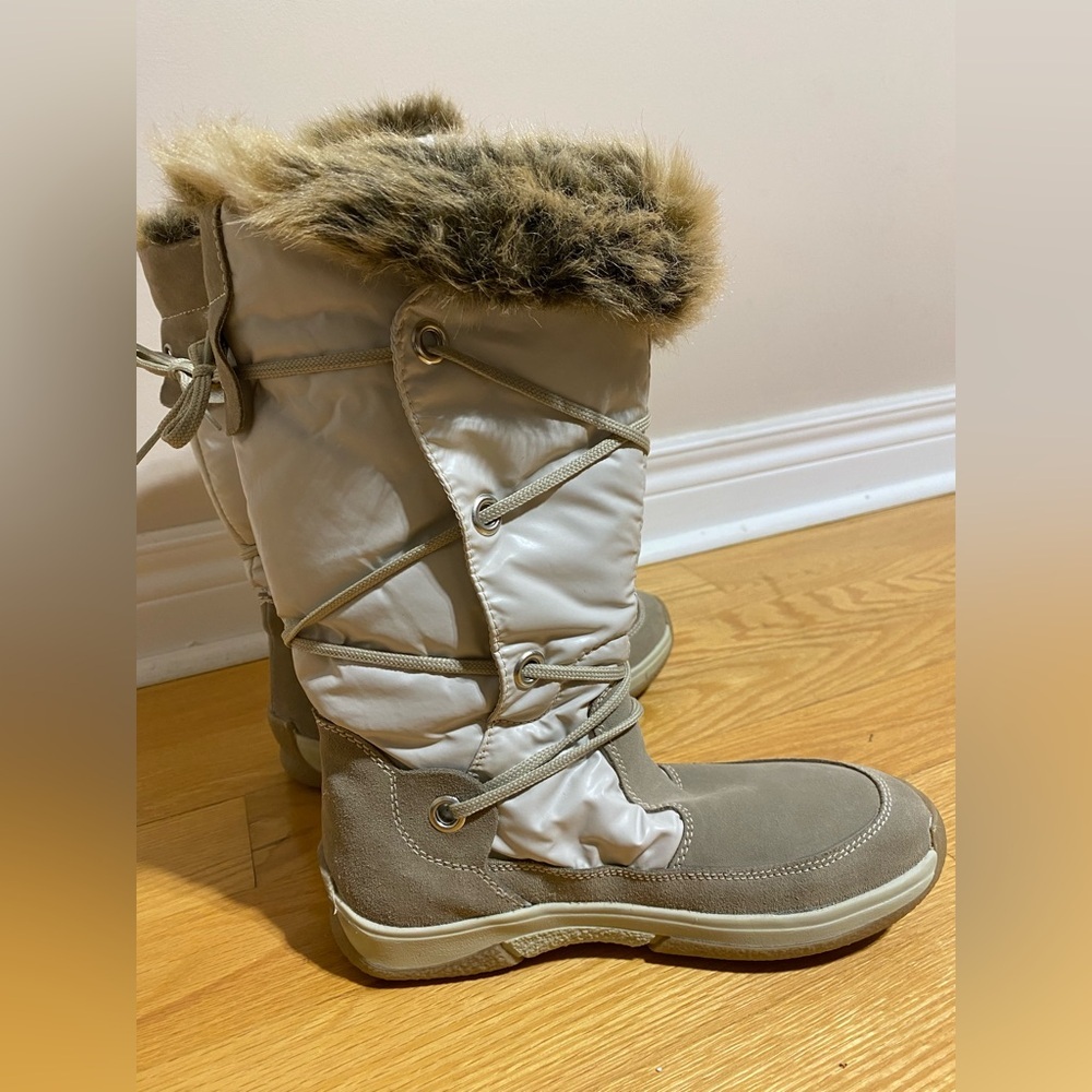 Pajar Winter Boots Cream Lace Up Waterproof Size 37 - Picture 7 of 14